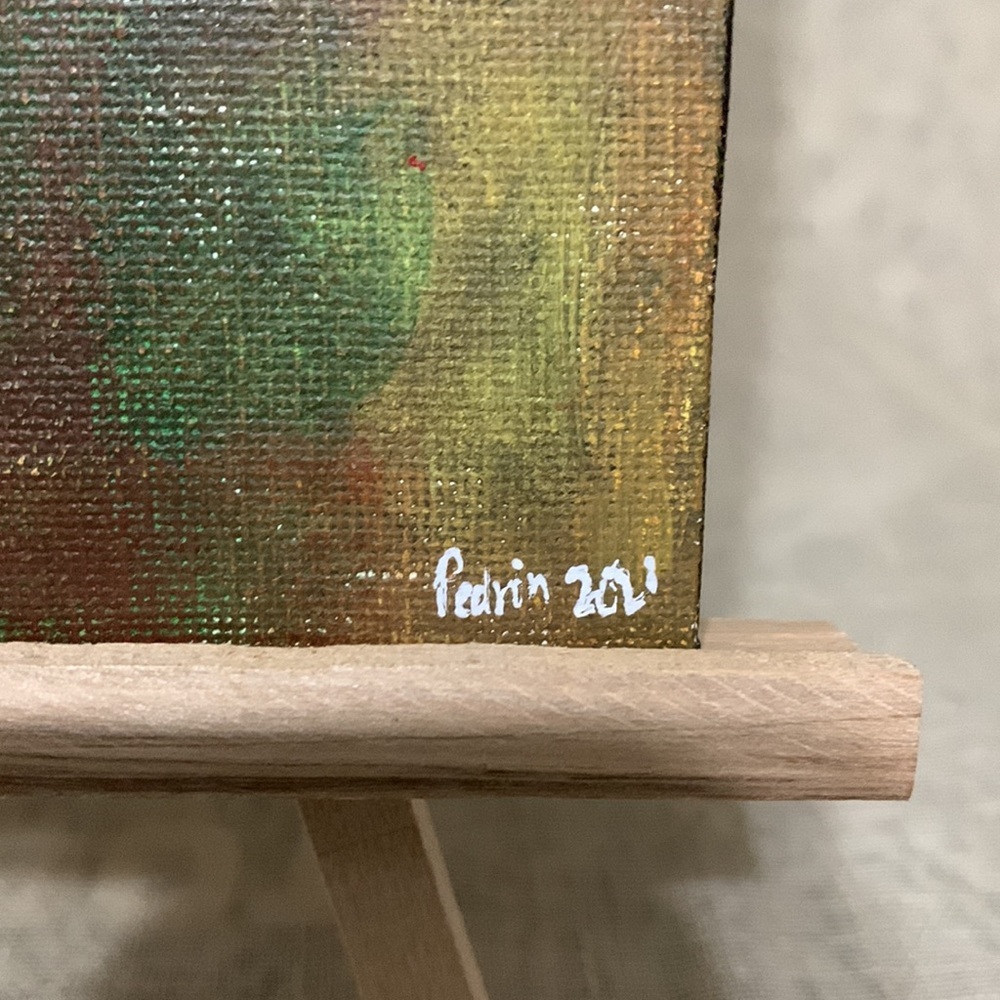 Original Abstract Miniature Painting - Picture 3 of 4
